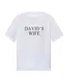 Victoria Beckham White 'david's Wife' Slogan T-shirt In White