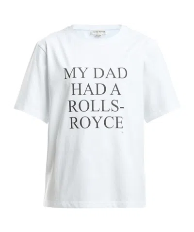 Victoria Beckham Womens White My Dad Had A Rolls-royce Cotton-jersey T-shirt Xl