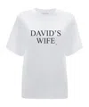 Victoria Beckham White 'david's Wife' Slogan T-shirt In White