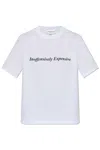 Victoria Beckham White T-shirt With Slogan Lettering On The Front In White