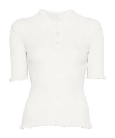 Victoria Beckham Short-sleeved Polo Shirt In White