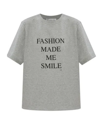 Victoria Beckham Short-sleeved T-shirt In Gray