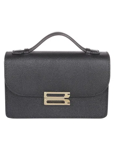 Victoria Beckham Buckle Mini Top Hanlde Bag In Black