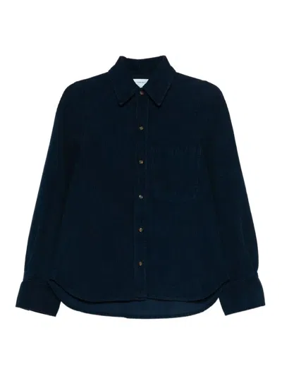 Victoria Beckham Shoulder Detail Slim Shirt In Blue