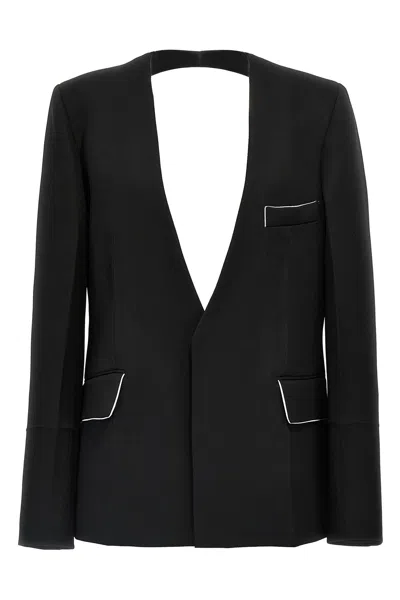 VICTORIA BECKHAM VICTORIA BECKHAM 'SHRUNKEN COLLARLESS OPEN-BACK' BLAZER