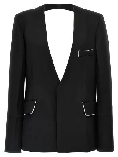 VICTORIA BECKHAM SHRUNKEN COLLARLESS OPEN-BACK' BLAZER