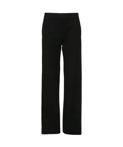 Victoria Beckham Side Casual Pants In Black