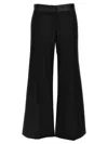 Victoria Beckham Side Panel Wool-blend Wide-leg Pants In Black