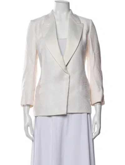 Pre-owned Victoria Beckham Silk Blazer In Neutrals