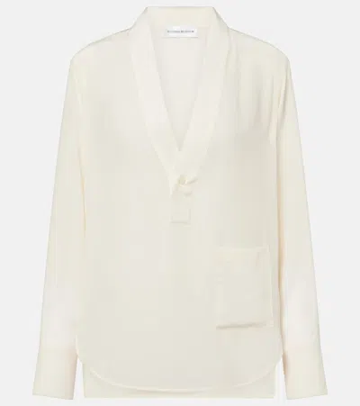 Victoria Beckham Silk Blouse In White