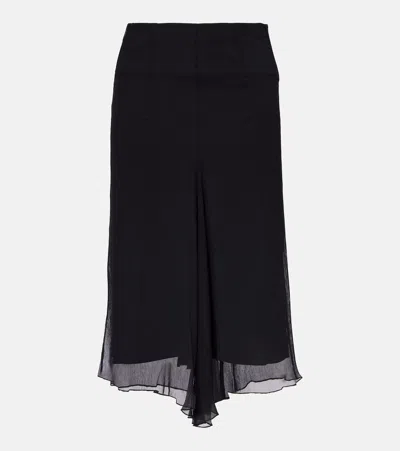 Victoria Beckham Midirock Aus Seidenchiffon