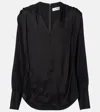 Victoria Beckham Silk Crêpe De Chine Blouse In Black