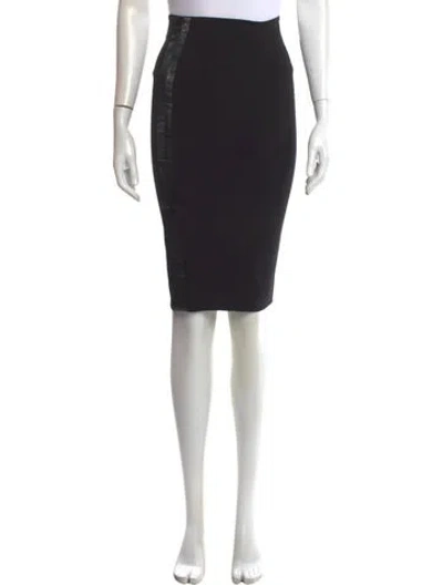 Pre-owned Victoria Beckham Silk Knee-length Skirt In Black