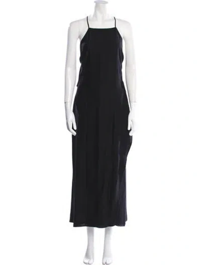 Pre-owned Victoria Beckham Silk Long Dress In Black