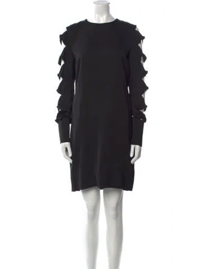 Pre-owned Victoria Beckham Silk Mini Dress In Black