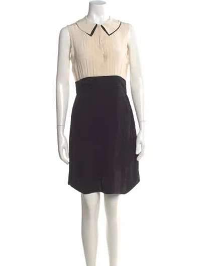 Pre-owned Victoria Beckham Silk Mini Dress In Black