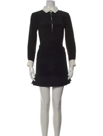 Pre-owned Victoria Beckham Silk Mini Dress In Black