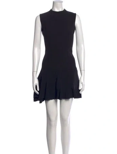 Pre-owned Victoria Beckham Silk Mini Dress In Black