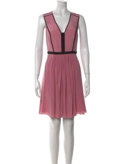 Pre-owned Victoria Beckham Silk Mini Dress In Pink