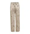 Victoria Beckham Printed Silk Satin Pajama Pants