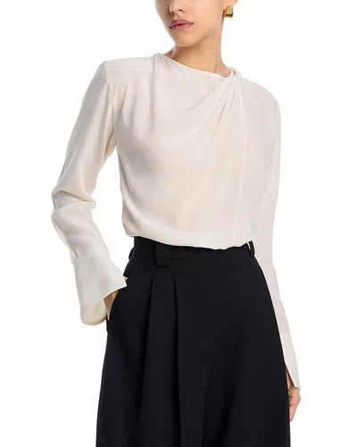 Victoria Beckham Silk Scarf Top In Ivory