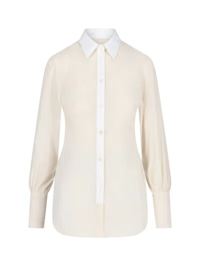 Victoria Beckham Silk Shirt - Off-white