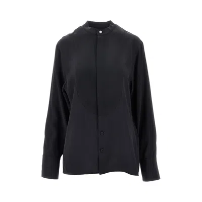 Victoria Beckham Silk Shirt With Satin Plastron