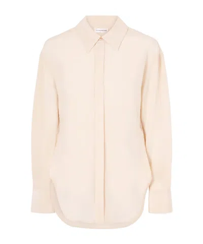 Victoria Beckham Crepe De Chine Shirt In Neutral