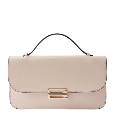 Victoria Beckham Dorian Leather Clutch In Pink