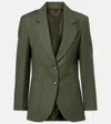 Victoria Beckham Womens Oregano Notch-lapels Slim-fit Stretch-woven Blazer In Multi