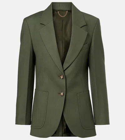 Victoria Beckham Pocket-detail Two-button Blazer In Multi