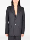 Victoria Beckham Single-breasted Pinstripe Blazer In Black