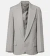 Victoria Beckham Single-breasted Virgin Wool Blazer In Gray