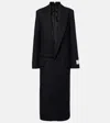 Victoria Beckham Womens Black Tailored Double-belted Wool-blend Coat In Black