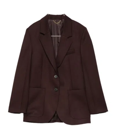 Victoria Beckham Single-breasted Notch-lapel Blazer In Brown