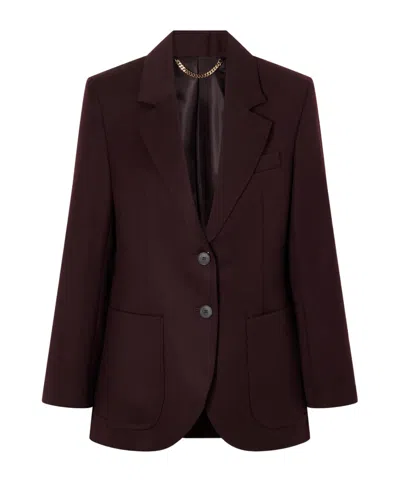 Victoria Beckham Single-breasted Wool-blend Blazer In Black