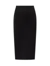Victoria Beckham High-waisted Maxi Length Wool Skirt In Black