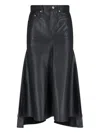 Victoria Beckham Leather Midi Skirt