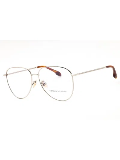 Victoria Beckham Sleek Aviator Eyeglasses For Women In Silver