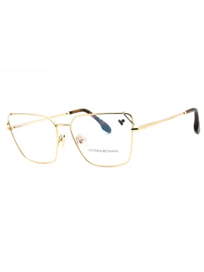Victoria Beckham Sleek Cat-eye Women's Eyeglasses In Gold