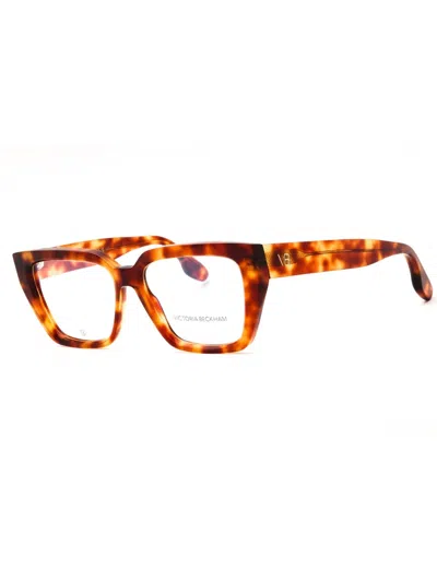 Victoria Beckham Sleek Rectangular Eyeglasses For Women In Brown