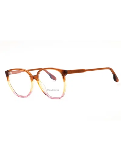 Victoria Beckham Sleek Round Eyeglasses For Women In Brown