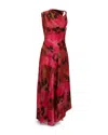 Victoria Beckham Sleeveless Draped Midi Dress In Pink