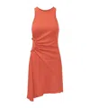Victoria Beckham Gathered Mini Dress In Red