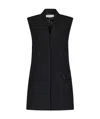 Victoria Beckham Strong-shoulder Sleeveless Tailored Mini Dress In Black