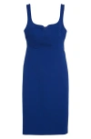 Victoria Beckham Sleeveless Fitted Dress In Palace Blue