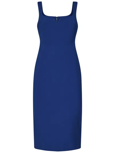 Victoria Beckham Sleeveless Crepe Dress In Blue