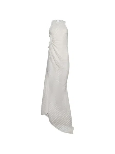 Victoria Beckham Sleeveless Gathered Detail Dress White