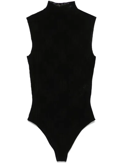 Victoria Beckham Sleeveless High-neck Bodysuit In Black