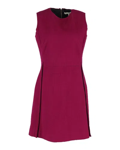 Victoria Beckham Sleeveless Mini Dress In Red Violet Wool In Purple